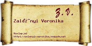 Zalányi Veronika névjegykártya