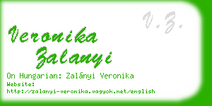 veronika zalanyi business card